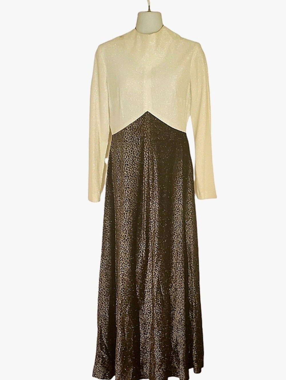 Vintage Long Sleeve  Evening Gown